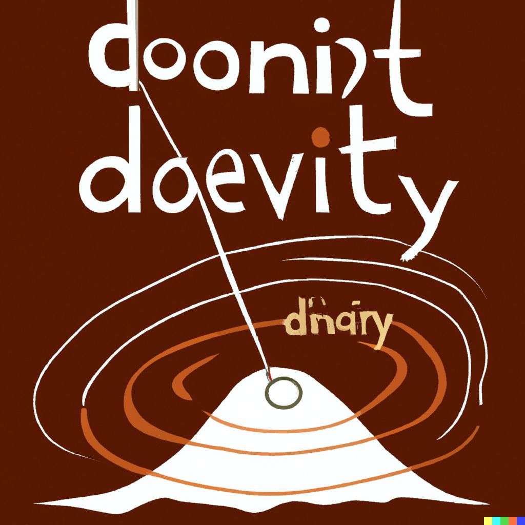 the discovery of gravity, greeting card illustration